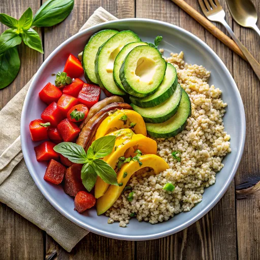 Bowl de Granos Ancestrales y Verduras Asadas
